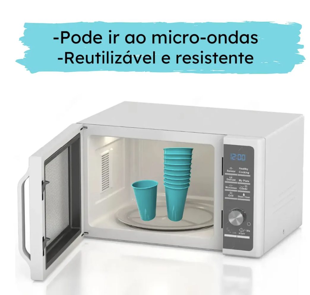 Copo de plástico reutilizável 250ml