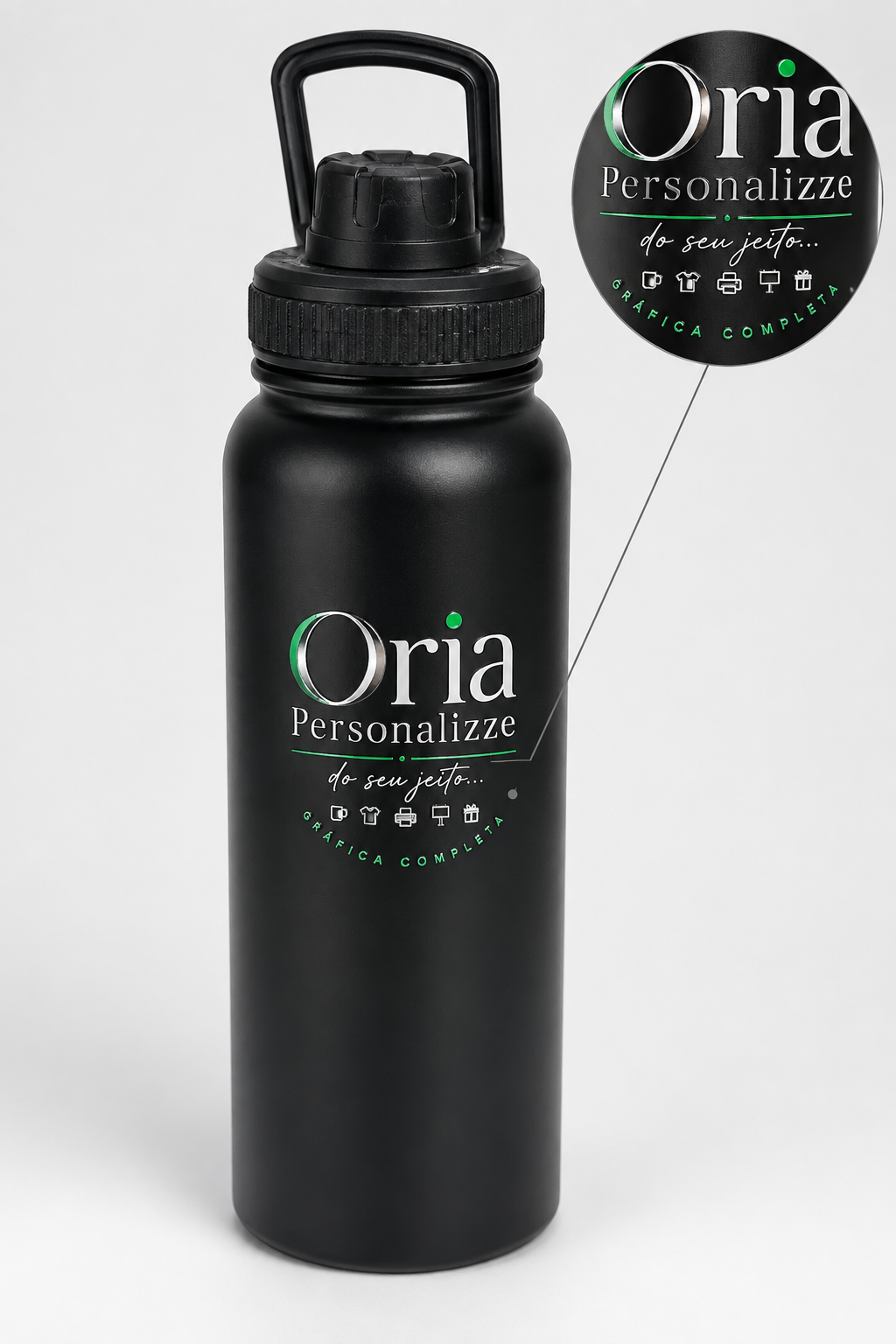 Garrafa de água térmica 800ml inox