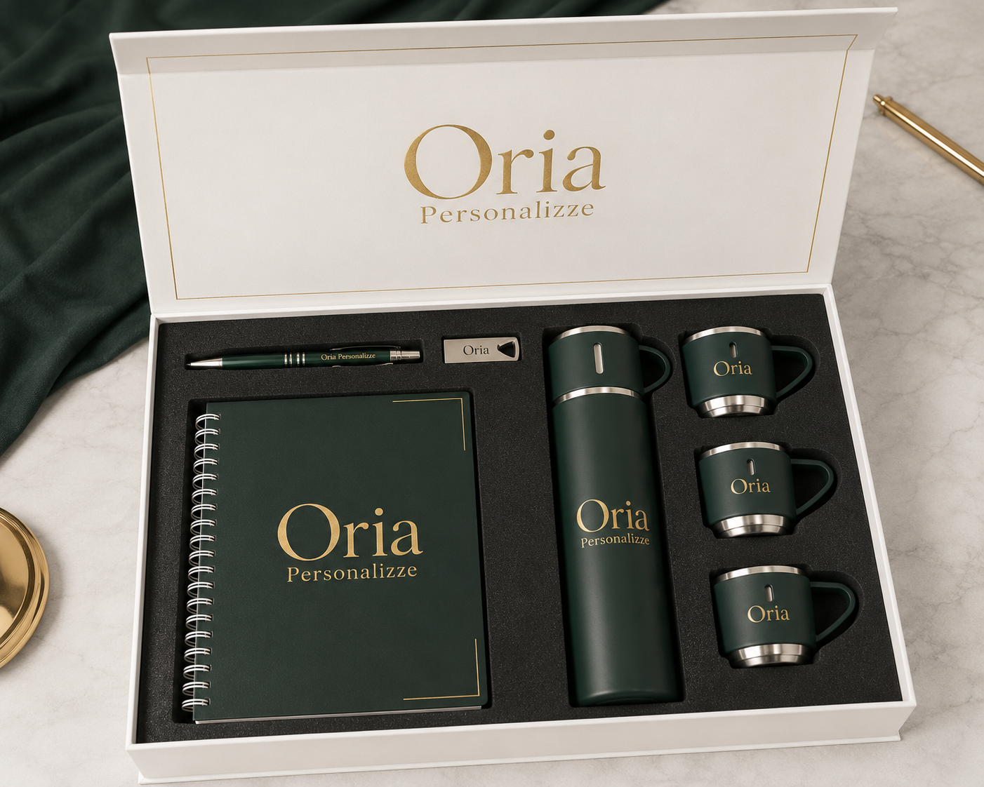 Kit presente com agenda,garrafa,caneta e pen drive